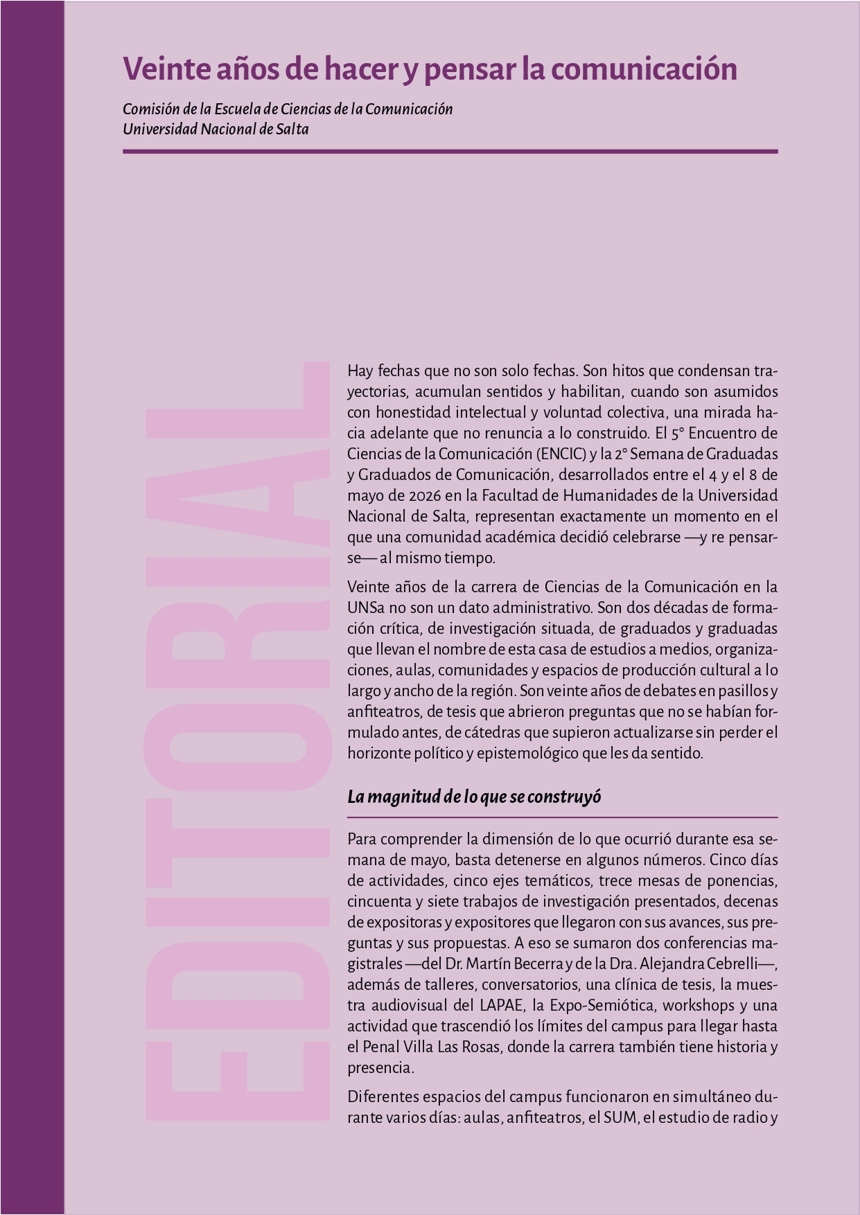 Editorial