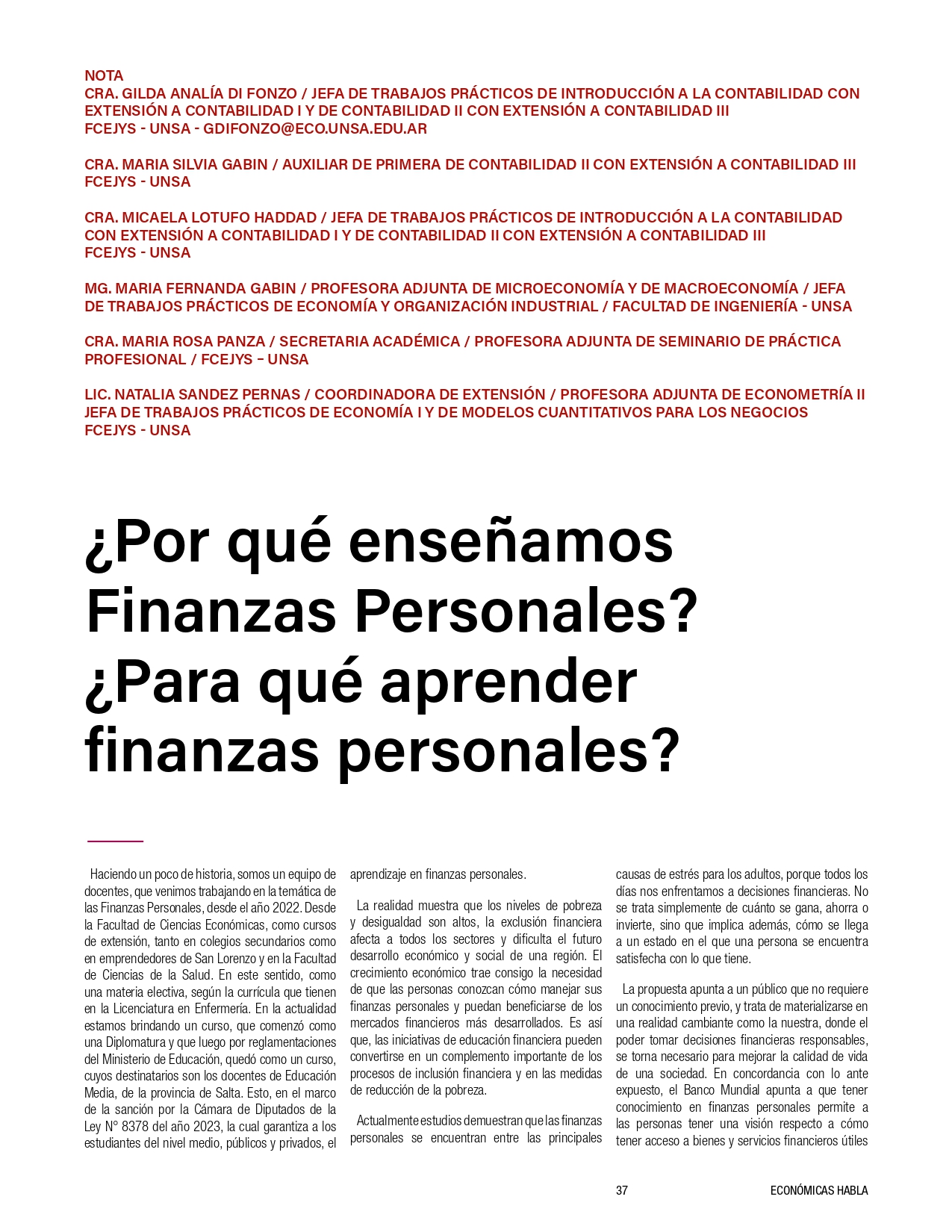 Finanzas